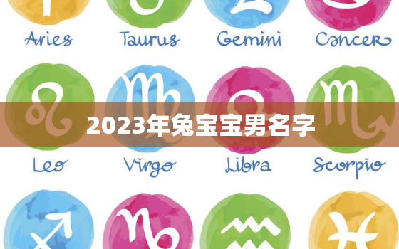 2023年兔宝宝男名字，2023兔年男孩取什么名字好