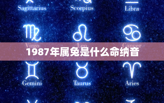 1987年属兔是什么命纳音，1987年属兔是什么命纳音五行