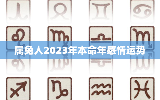 属兔人2023年本命年感情运势，属兔人2023年本命年感情运势如何