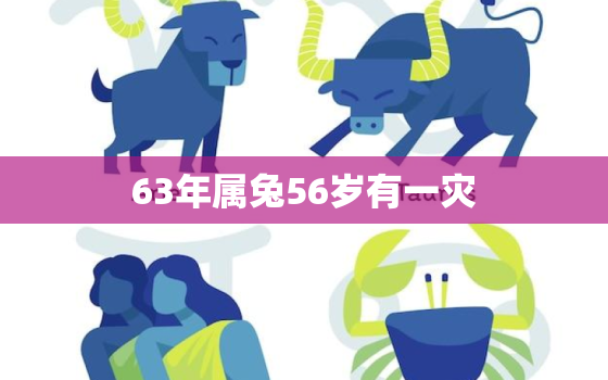 63年属兔56岁有一灾，63年属兔57岁有一灾是
的吗