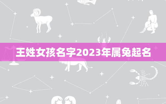 王姓女孩名字2023年属兔起名，王姓女孩名字2022年属虎