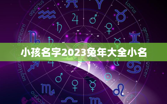 小孩名字2023兔年大全小名，兔年孩子的小名叫什么好听