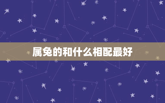 属兔的和什么相配最好，属兔的和什么最配对