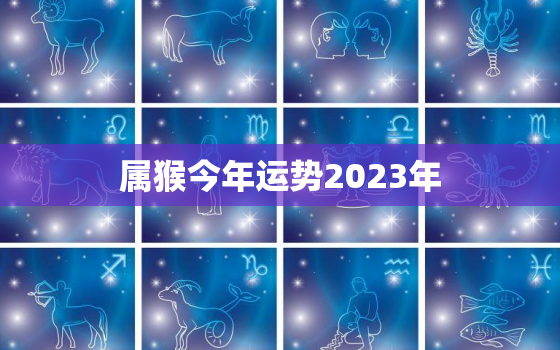 属猴今年运势2023年，属猴人2023年运势及财运