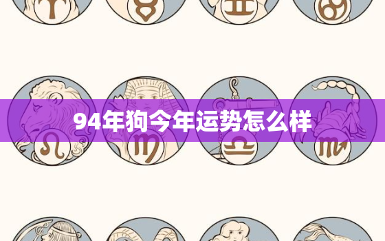 94年狗今年运势怎么样，94年属狗今年运气怎么样