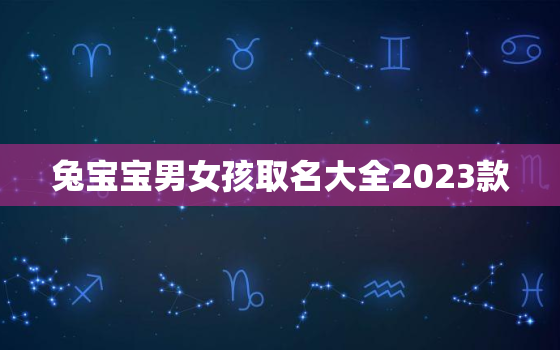 兔宝宝男女孩取名大全2023款，兔宝宝起名 智慧大气