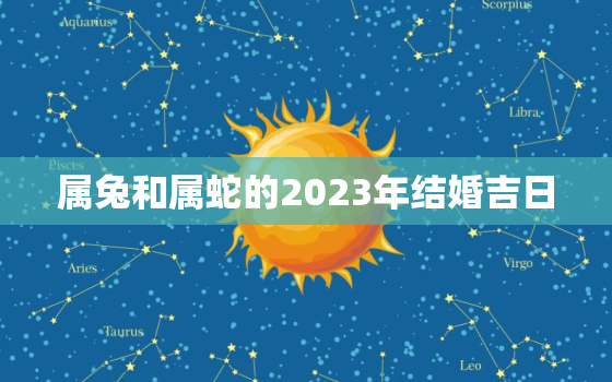 属兔和属蛇的2023年结婚吉日，属兔和属蛇哪年结婚好