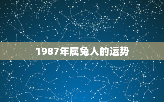 1987年属兔人的运势，1987年属兔人的运势与每月的运程