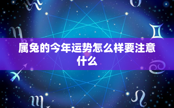 属兔的今年运势怎么样要注意什么，属兔今年的运势怎么样?