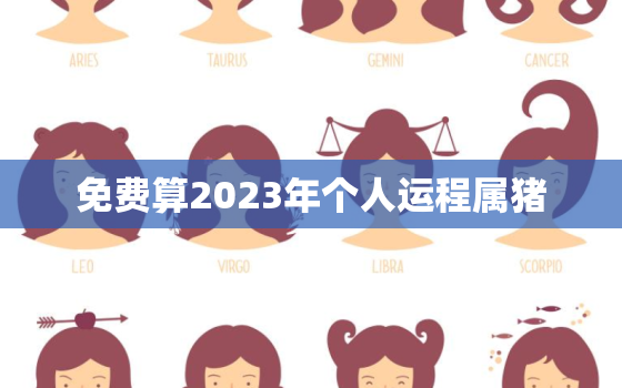 免费算2023年个人运程属猪，2023年属猪人全年运势