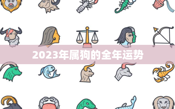 2023年属狗的全年运势，2023年属狗男的全年运势