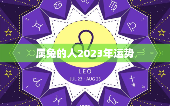 属兔的人2023年运势，属兔的人2023年运势及运程每月运程