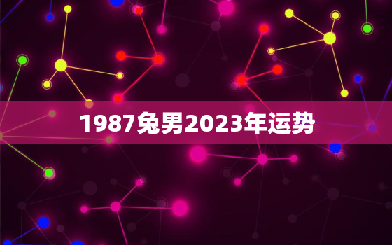 1987兔男2023年运势，1987属兔2023年运势及运程每月运程