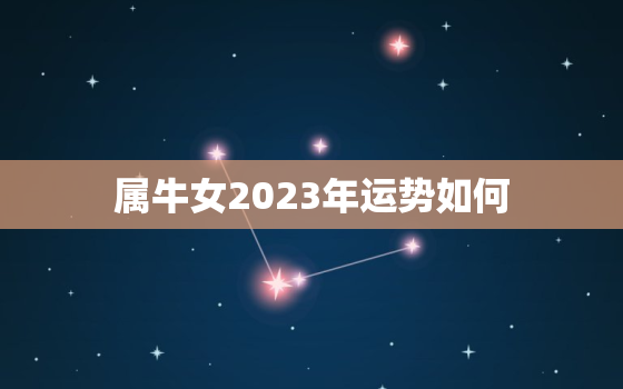 属牛女2023年运势如何，属牛女2023年的运势和婚姻