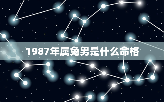 1987年属兔男是什么命格，1987年属兔男是什么命格呢