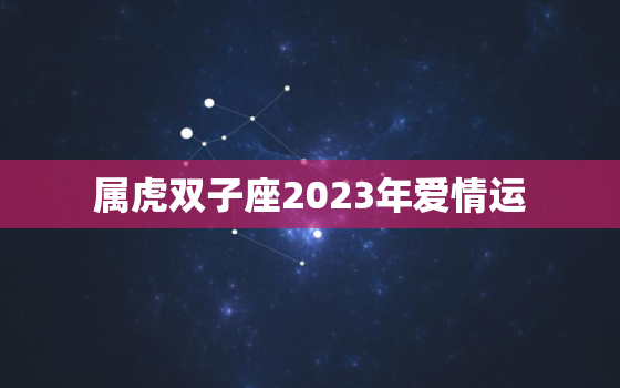 属虎双子座2023年爱情运，双子座属虎2039