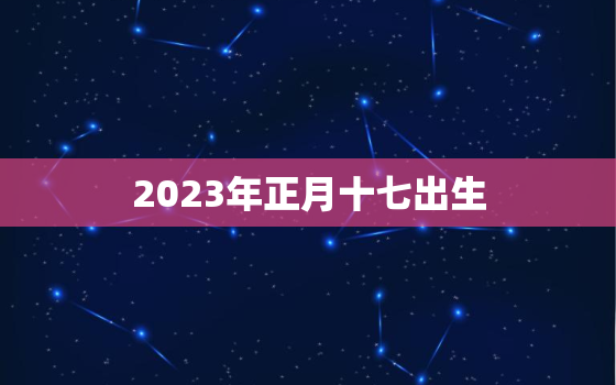 2023年正月十七出生，2023年正月生宝宝好不好