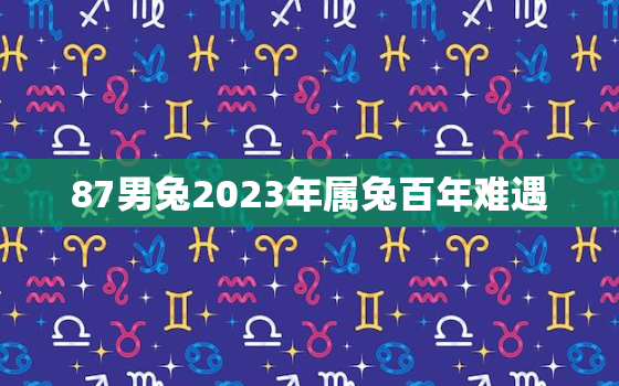 87男兔2023年属兔百年难遇，属兔1987年男性2023年