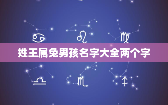 姓王属兔男孩名字大全两个字，王姓兔宝宝名字大全