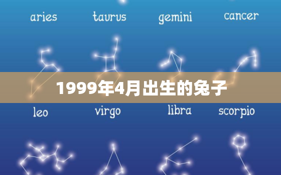 1999年4月出生的兔子，1999年属兔4月