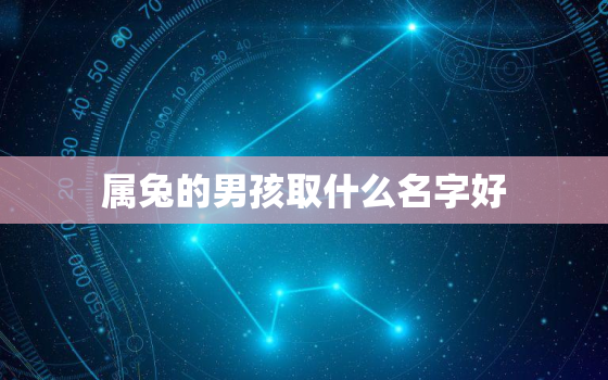 属兔的男孩取什么名字好，属兔男孩吉祥名字大全