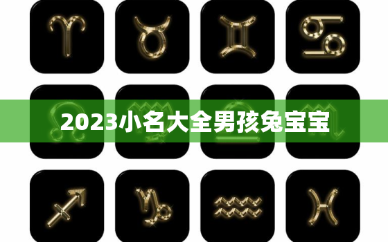 2023小名大全男孩兔宝宝，2023年兔宝宝取名字