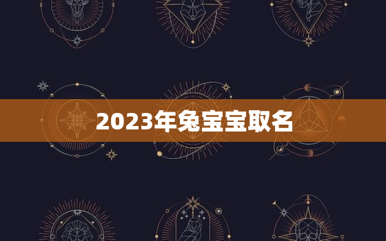 2023年兔宝宝取名，2023年兔宝宝取名五行属什么