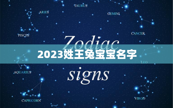 2023姓王兔宝宝名字，2023姓王兔宝宝名字怎么取