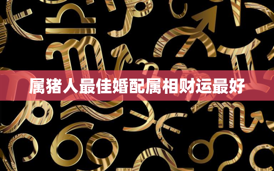 属猪人最佳婚配属相财运最好，属猪人最佳婚配属相财运最好是什么