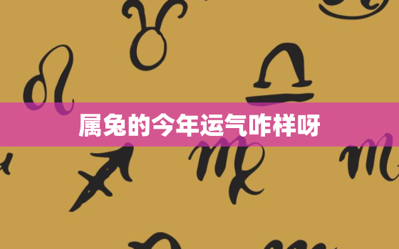 属兔的今年运气咋样呀，属兔的今年运气好吗