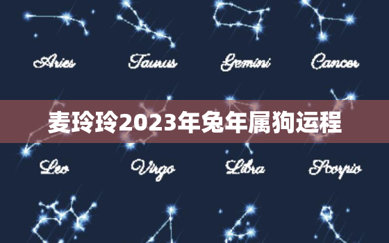 麦玲玲2023年兔年属狗运程，2022年属狗麦玲玲