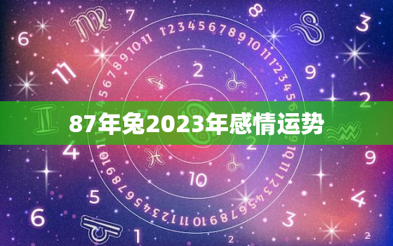 87年兔2023年感情运势，87年兔2023年运势及运程每月运程