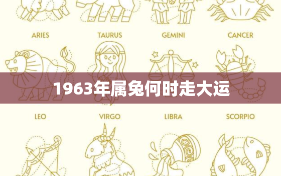 1963年属兔何时走大运，1963年属兔何时走大运好