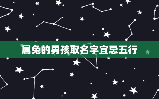 属兔的男孩取名字宜忌五行，属兔男孩最吉利的名字简单