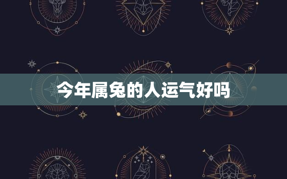 今年属兔的人运气好吗，今年属兔的运气咋样