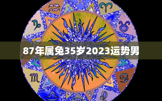 87年属兔35岁2023运势男，87年属兔人2023年运势及财运