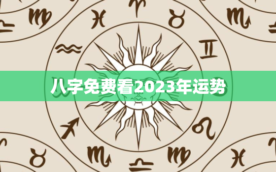 八字免费看2023年运势，八字测2022年运势