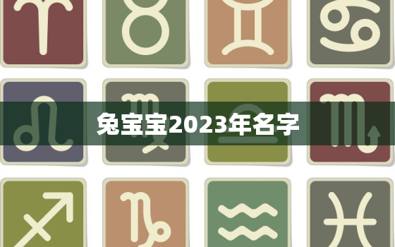 兔宝宝2023年名字，2023年兔宝宝的命运