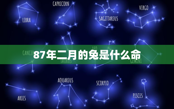 87年二月的兔是什么命，87年2月属兔什么命