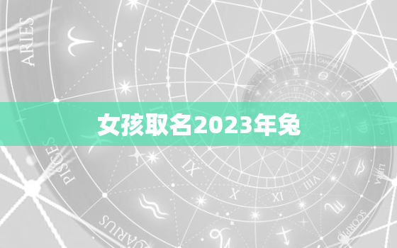 女孩取名2023年兔，兔年起名字大全女孩