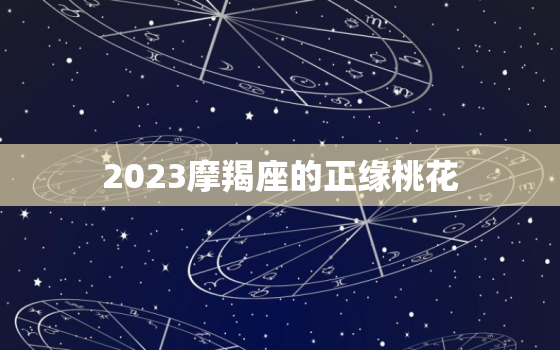 2023摩羯座的正缘桃花，2023摩羯正缘出现的时间