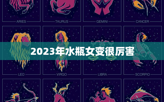 2023年水瓶女变很厉害，水瓶座的终身贵人星座