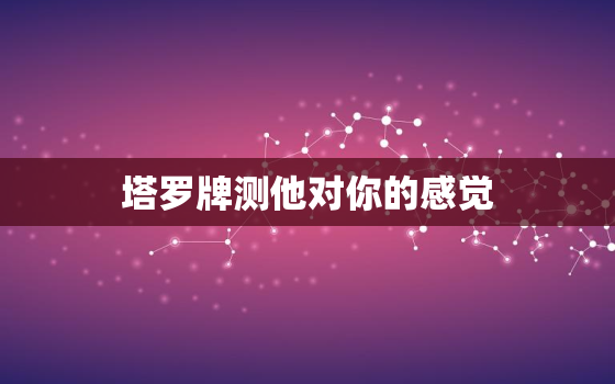 塔罗牌测他对你的感觉，塔罗牌测他对你的感觉是什么