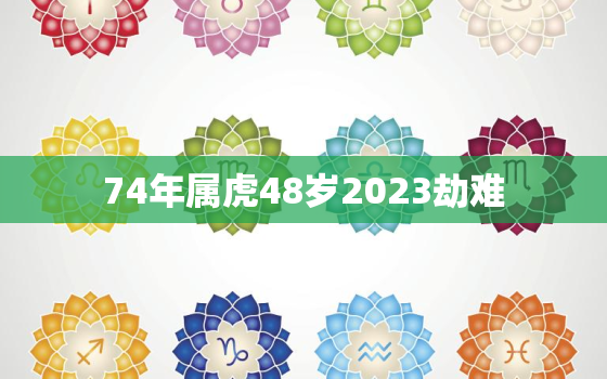 74年属虎48岁2023劫难，74年属虎人48岁后运程