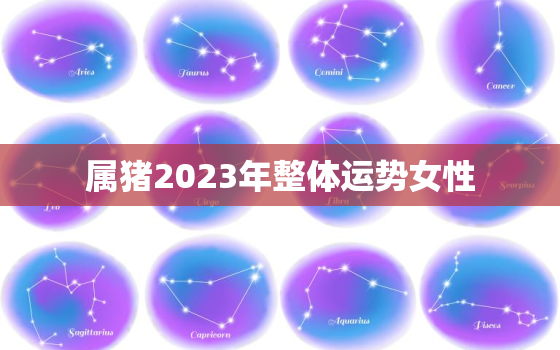 属猪2023年整体运势女性，属猪人2023年全年运势 女性