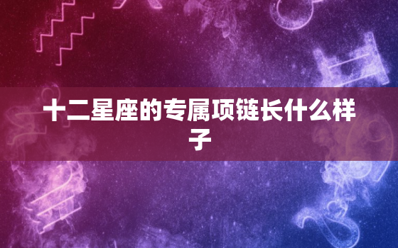 十二星座的专属项链长什么样子，十二星座的专属项链是什么