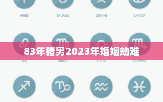 83年猪男2023年婚姻劫难，83年属猪二次婚姻在几岁