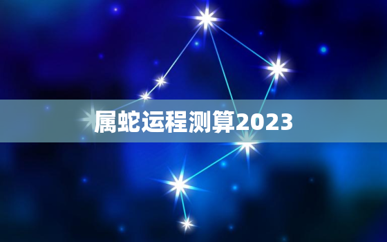 属蛇运程测算2023，属蛇今年运势2023年运势