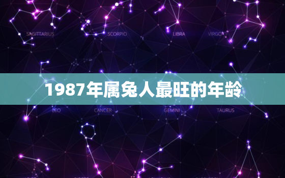 1987年属兔人最旺的年龄，1987年属兔人2023年全年运势