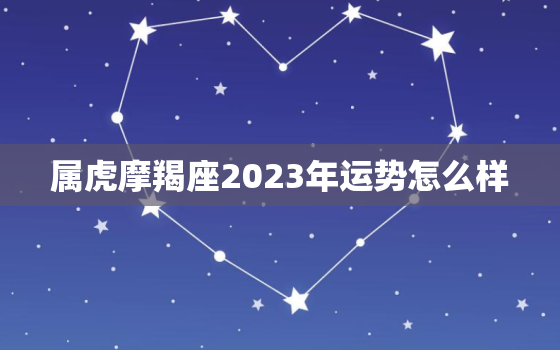 属虎摩羯座2023年运势怎么样，属虎摩羯座2023运势